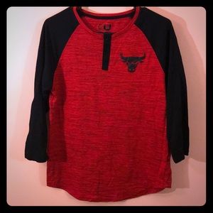 Red and Black Chicago Basketball Tee